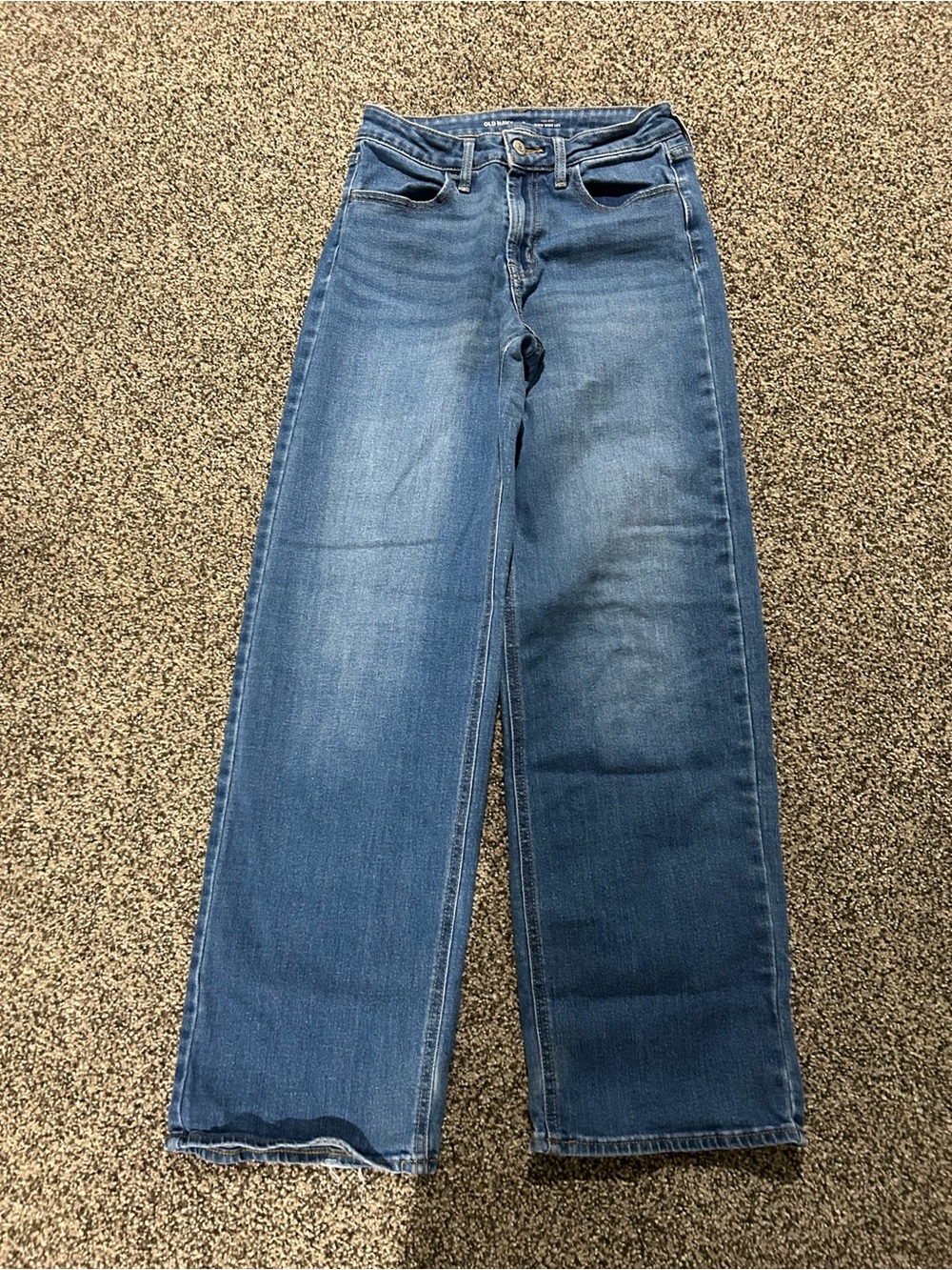 Old Navy Wow Wide Leg Womens Jeans Medium Wash